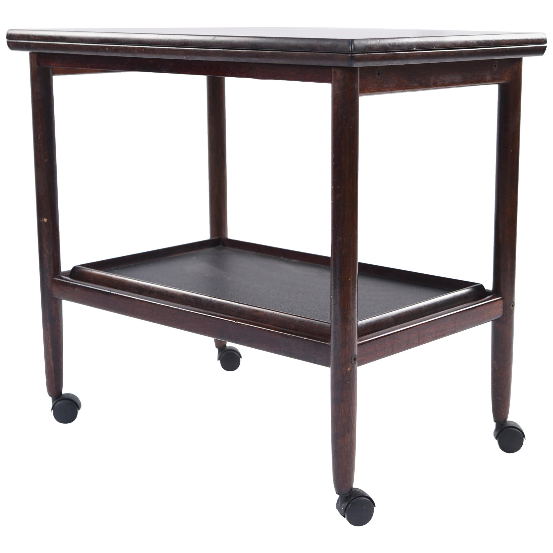 Ole Wanscher Mahogany Serving Cart for Poul Jeppesen