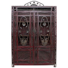 1930s Decorative Metalwork Art Deco French Cupboard