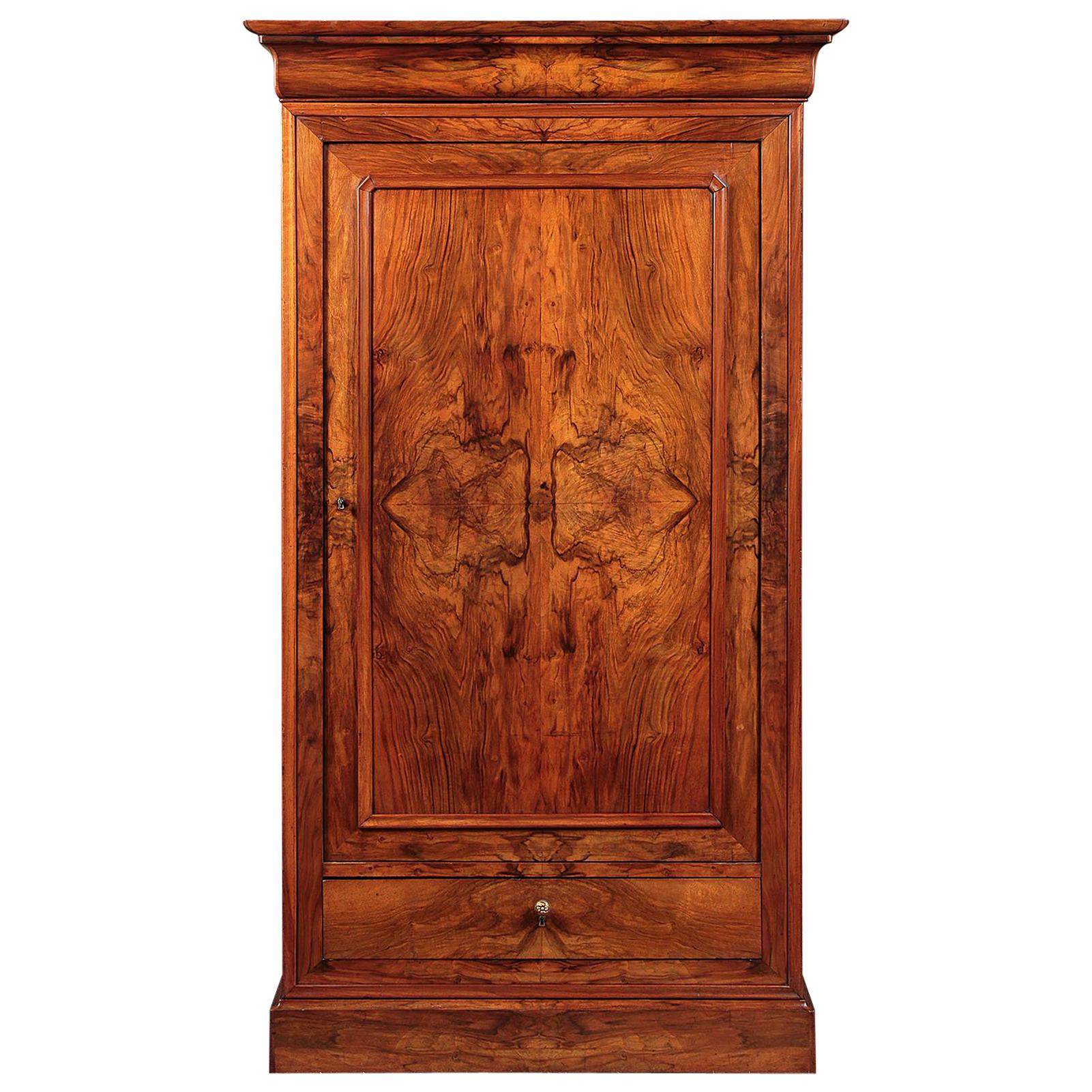 Early 19th Century French Walnut Linen Press or Hall Cupboard