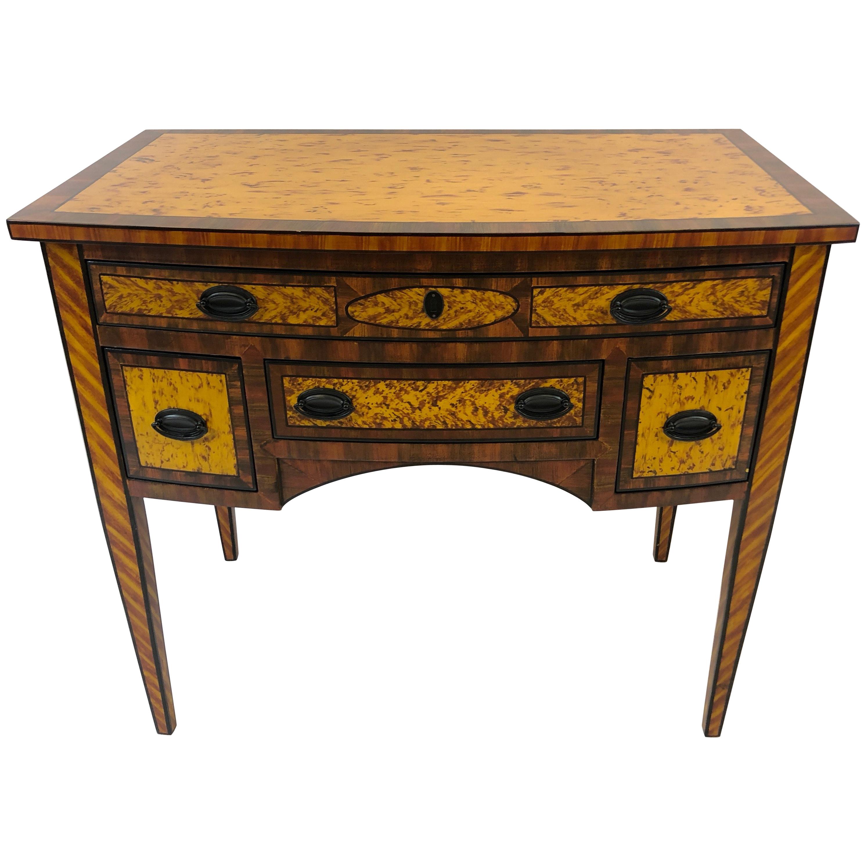 Wonderfully Decorative Grain Painted Lowboy Chest by Harden For Sale