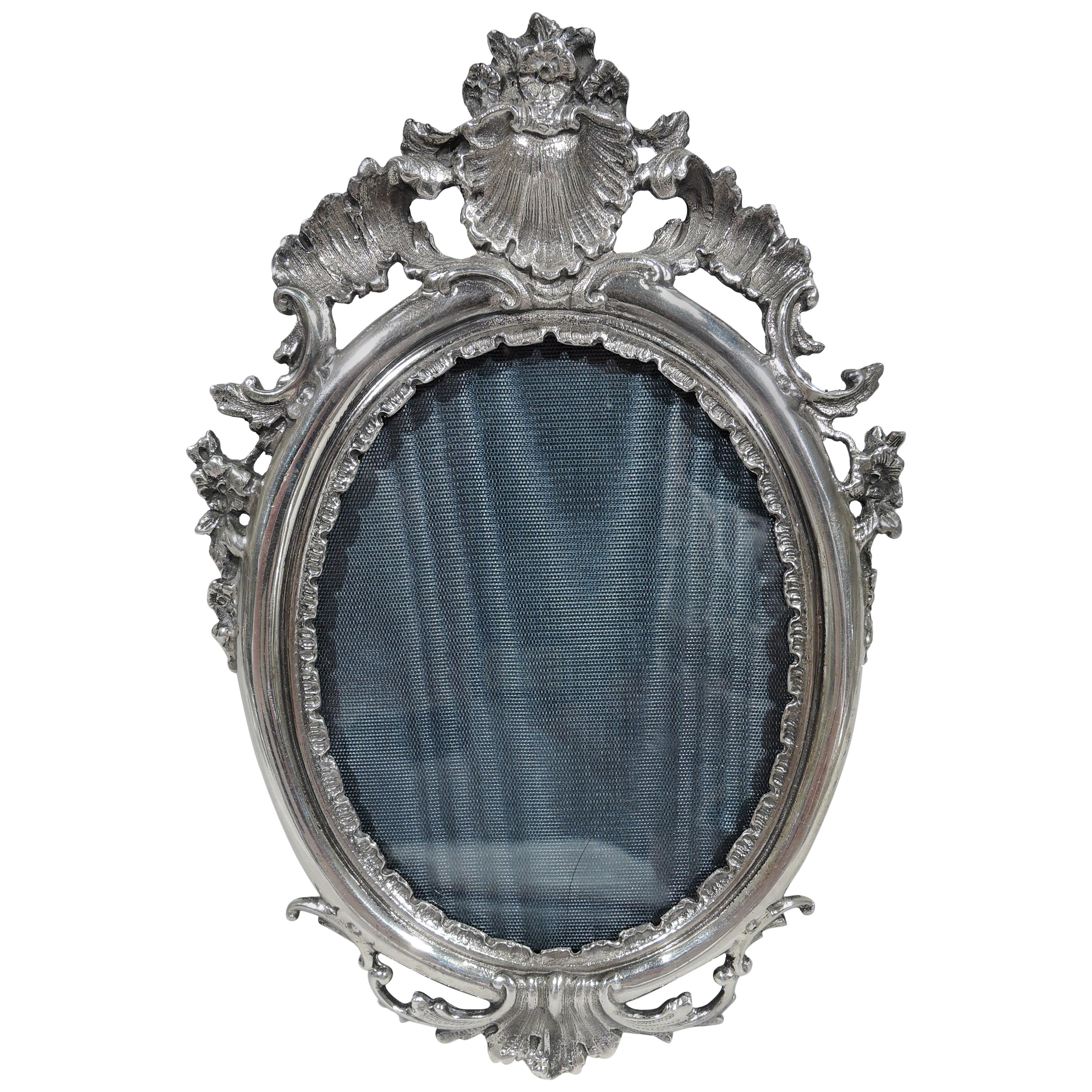 Pretty Rococo Sterling Silver Picture Frame by Buccellati