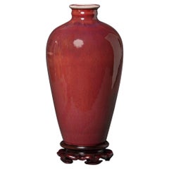 Antique Oxblood Vase with Mei' Ping-Shape