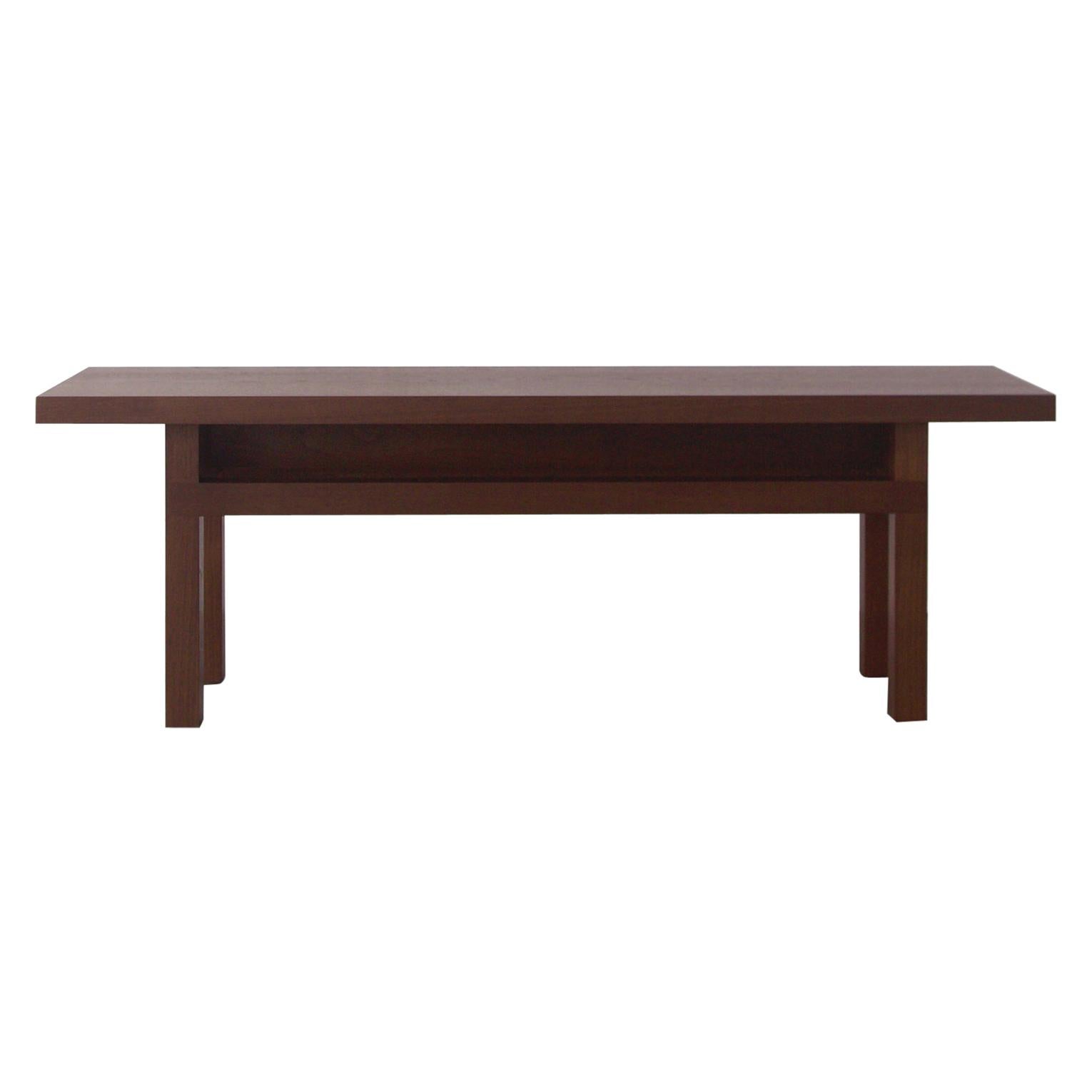 Solid Wood Contemporary Bench in Walnut by Bellboy For Sale