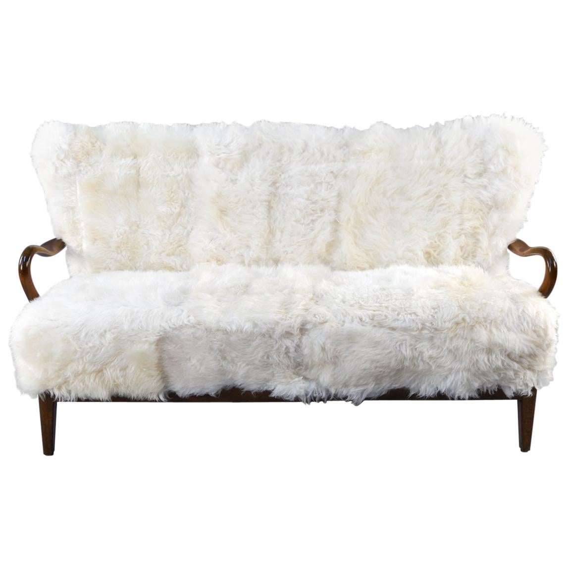 Slagelse Model 177 Danish Midcentury Sofa in Lamb's Wool