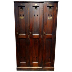 Antique Three-Door Golf Locker