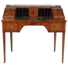 Edwardian Satinwood Carlton House Desk