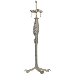 Rare Hollywood Regency Ostrich Eagle Leg Table Lamp