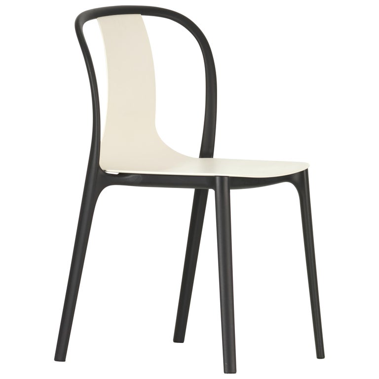 Vitra Outdoor Belleville Chair in Cream Plastic by Ronan and Erwan Bouroullec For Sale at 1stDibs
