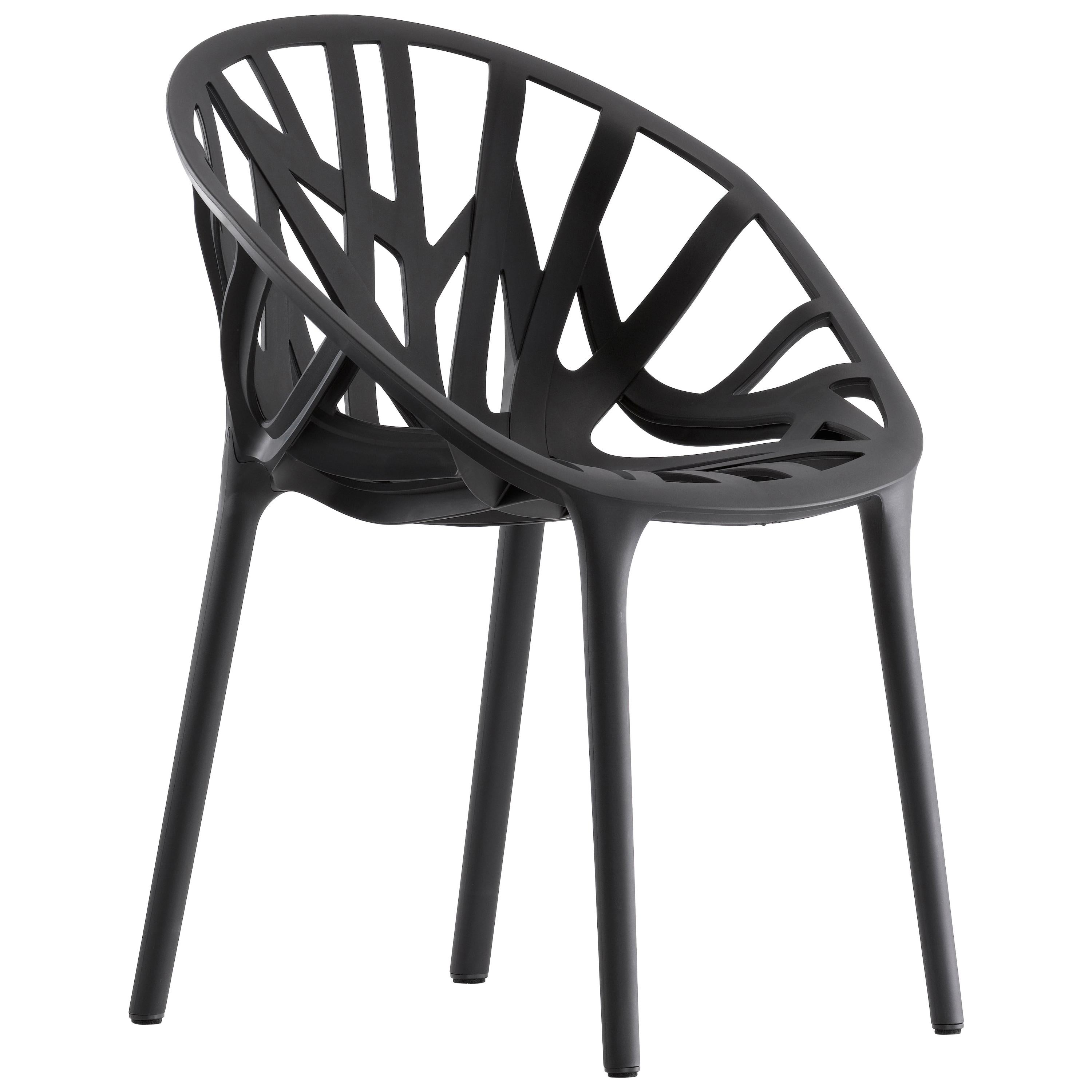 Vitra Vegetal Chair in Basic Dark by Ronan & Erwan Bouroullec For Sale