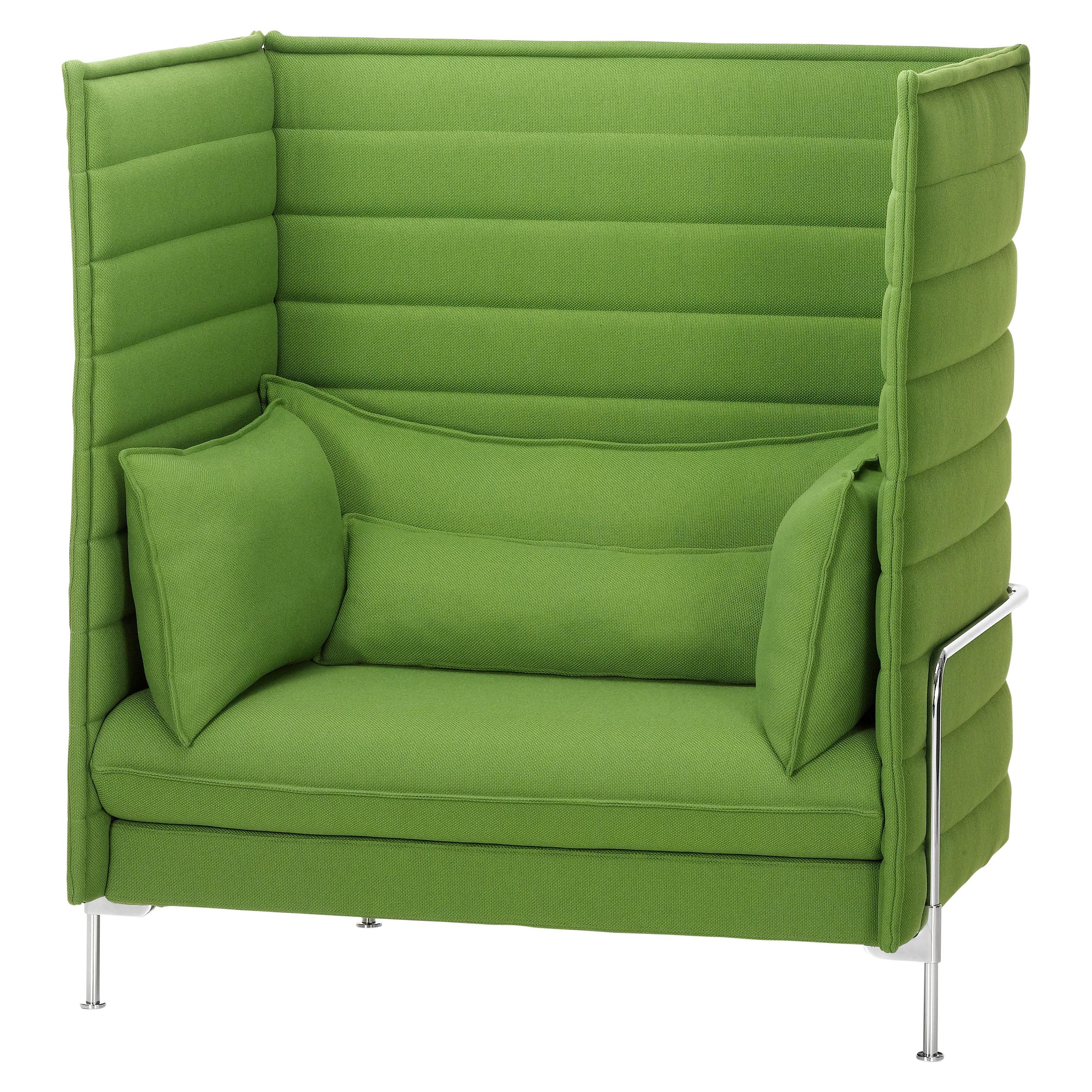 Vitra Alcove Highback Loveseat in Grass Green Laser by Ronan & Erwan Bouroullec For Sale
