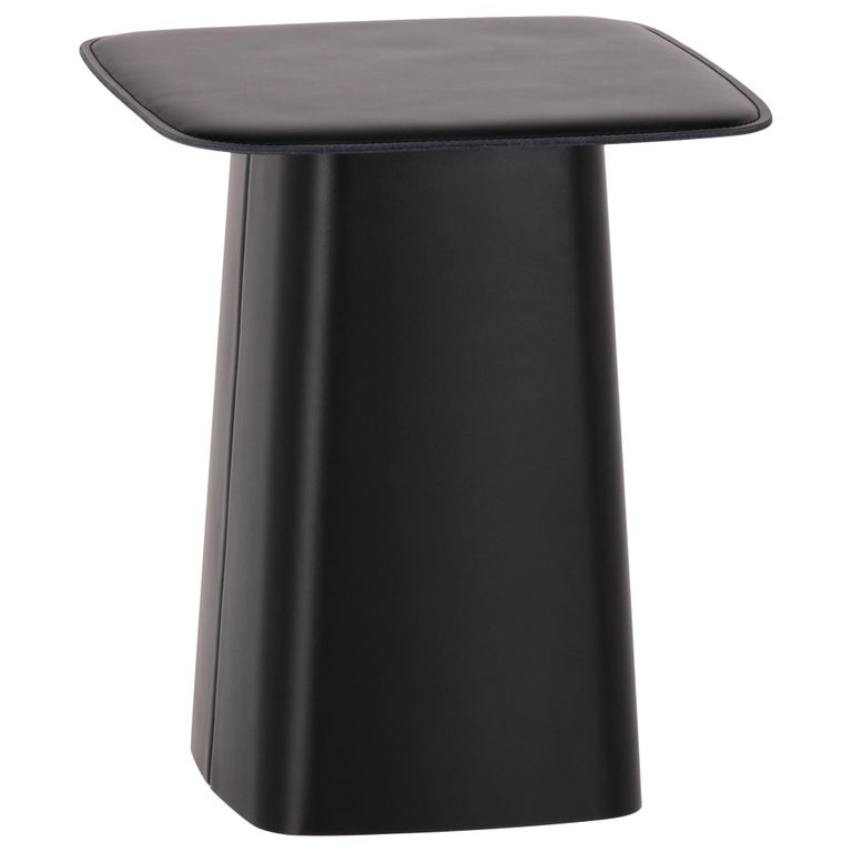 Vitra Small Leather Side Table in Nero Leather by Ronan and Erwan