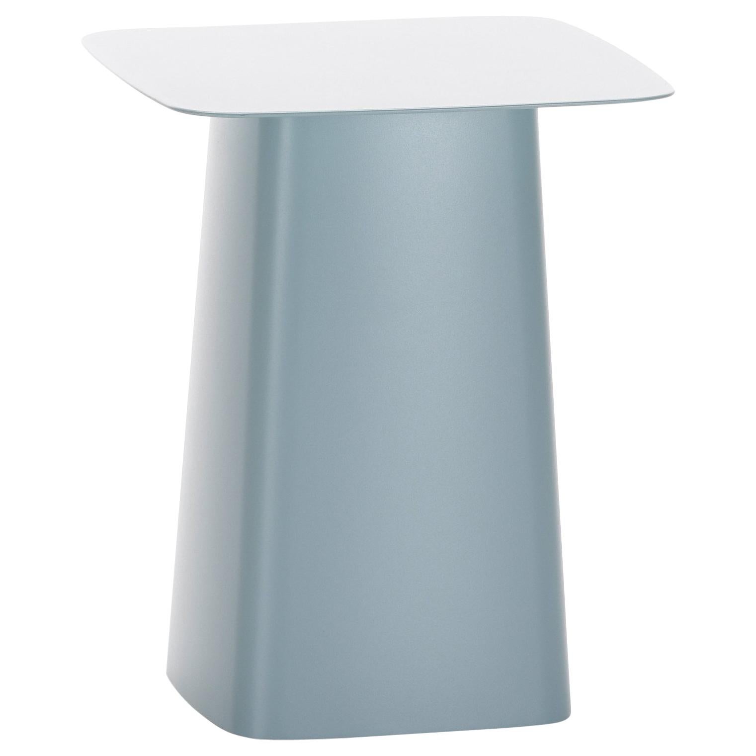 Vitra Small Metal Side Table for Outdoor in Ice Grey by Ronan & Erwan Bouroullec For Sale
