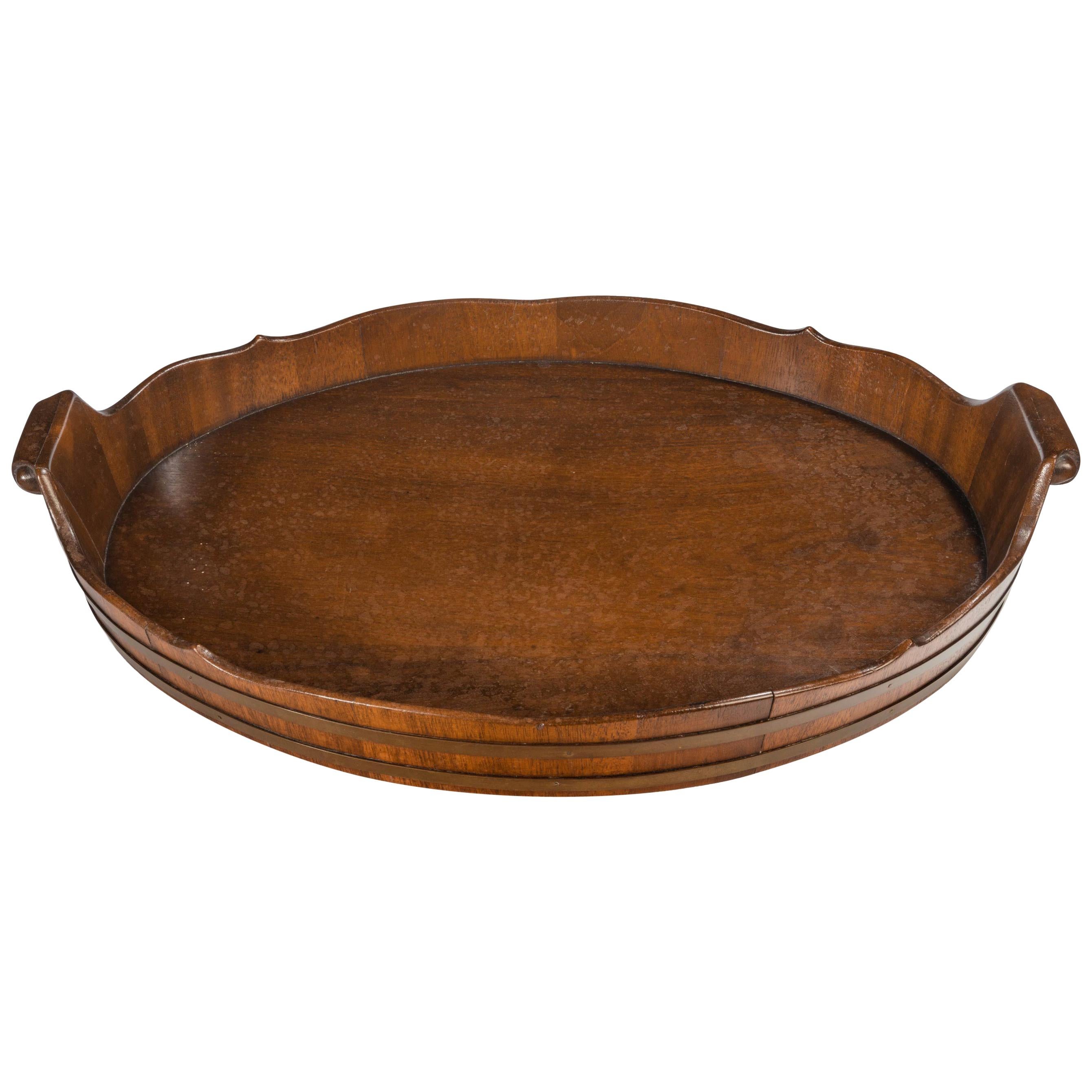 George III Period Mahogany Oval Tray