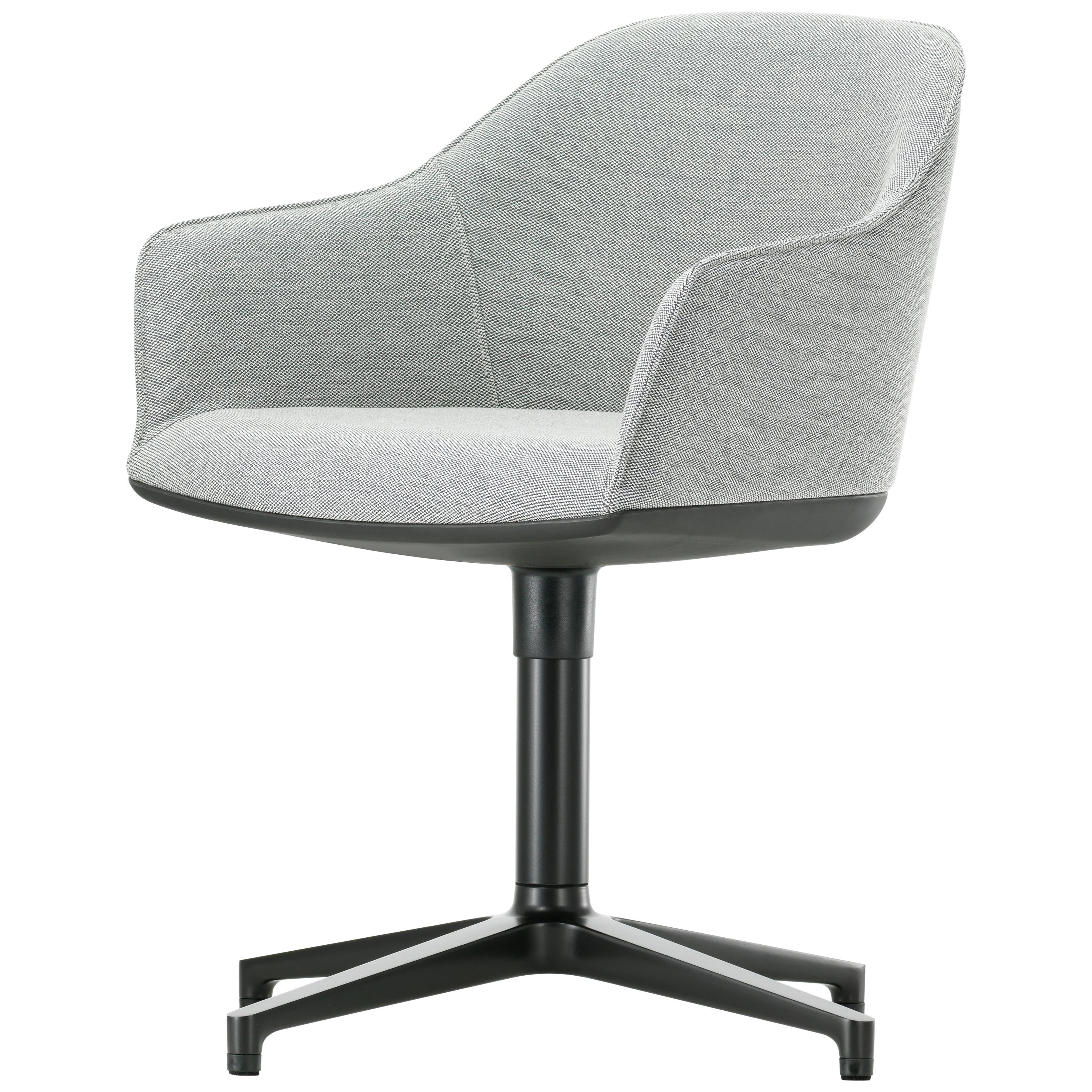 Vitra Softshell Chair with Star Base in Light Grey Plano by Ronan & Erwan For Sale