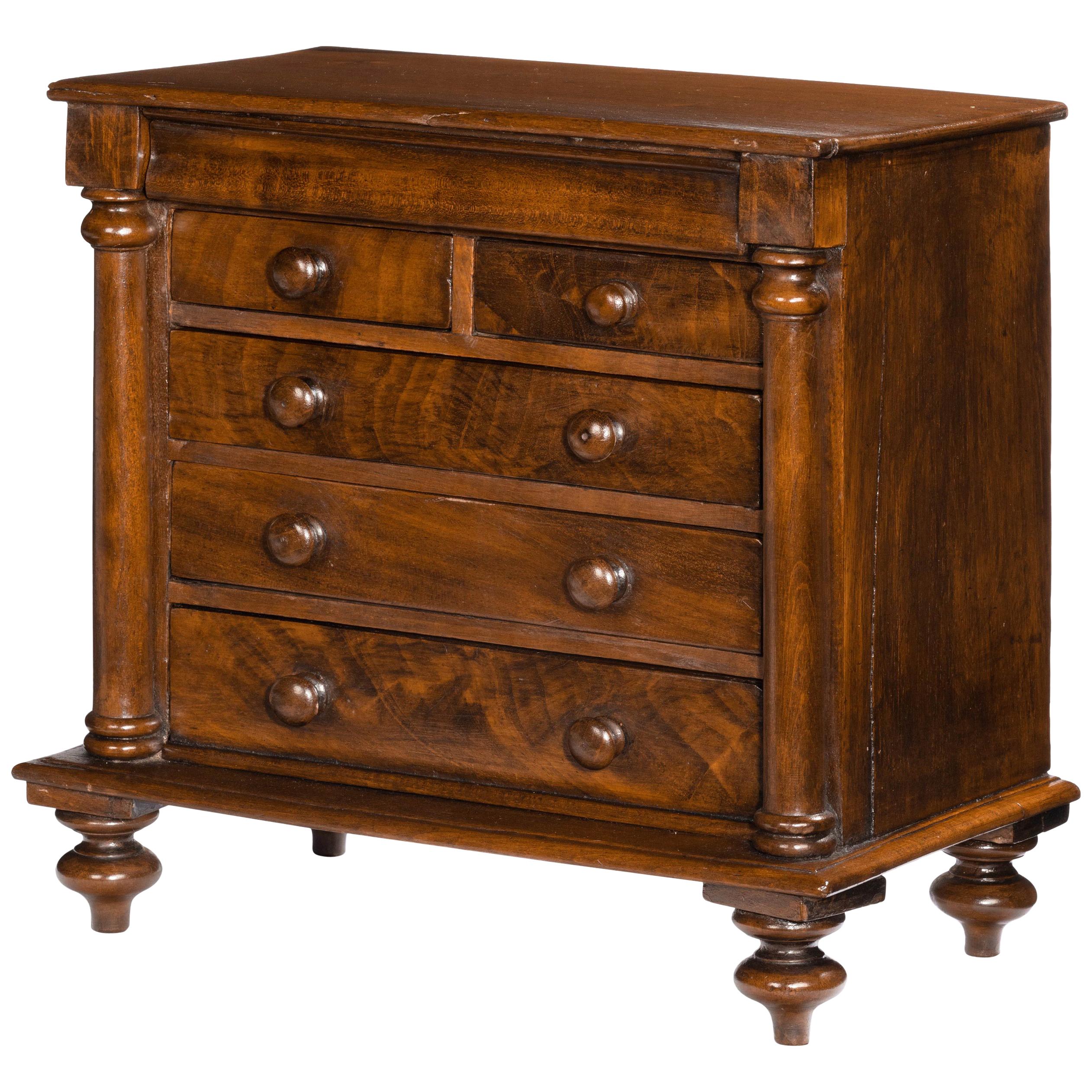 Good Quality Miniature 19th Century Chest of Drawers For Sale