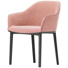 Vitra Soft Shell Chair in Cream & Dark Red Moss by Ronan & Erwan Bouroullec
