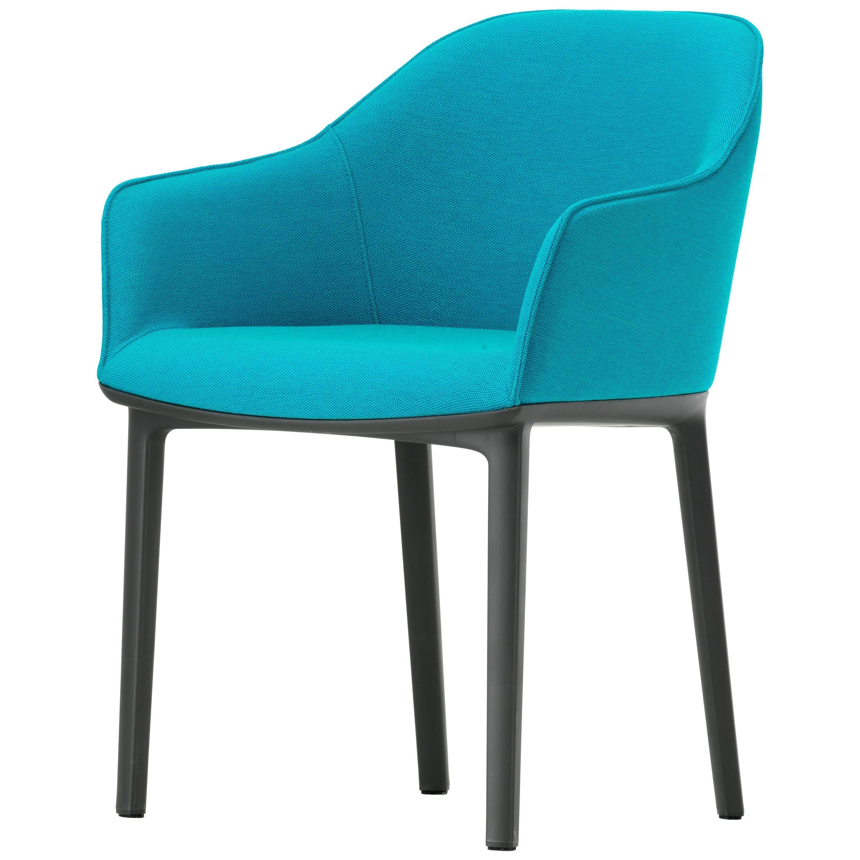 Vitra Soft Shell Chair in Turquoise & Aqua Moss by Ronan & Erwan Bouroullec For Sale