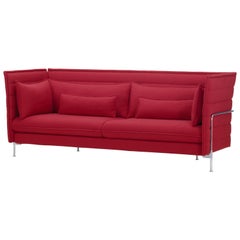 Vitra Alcove 3-Seater Sofa in Dark Red Laser by Ronan & Erwan Bouroullec
