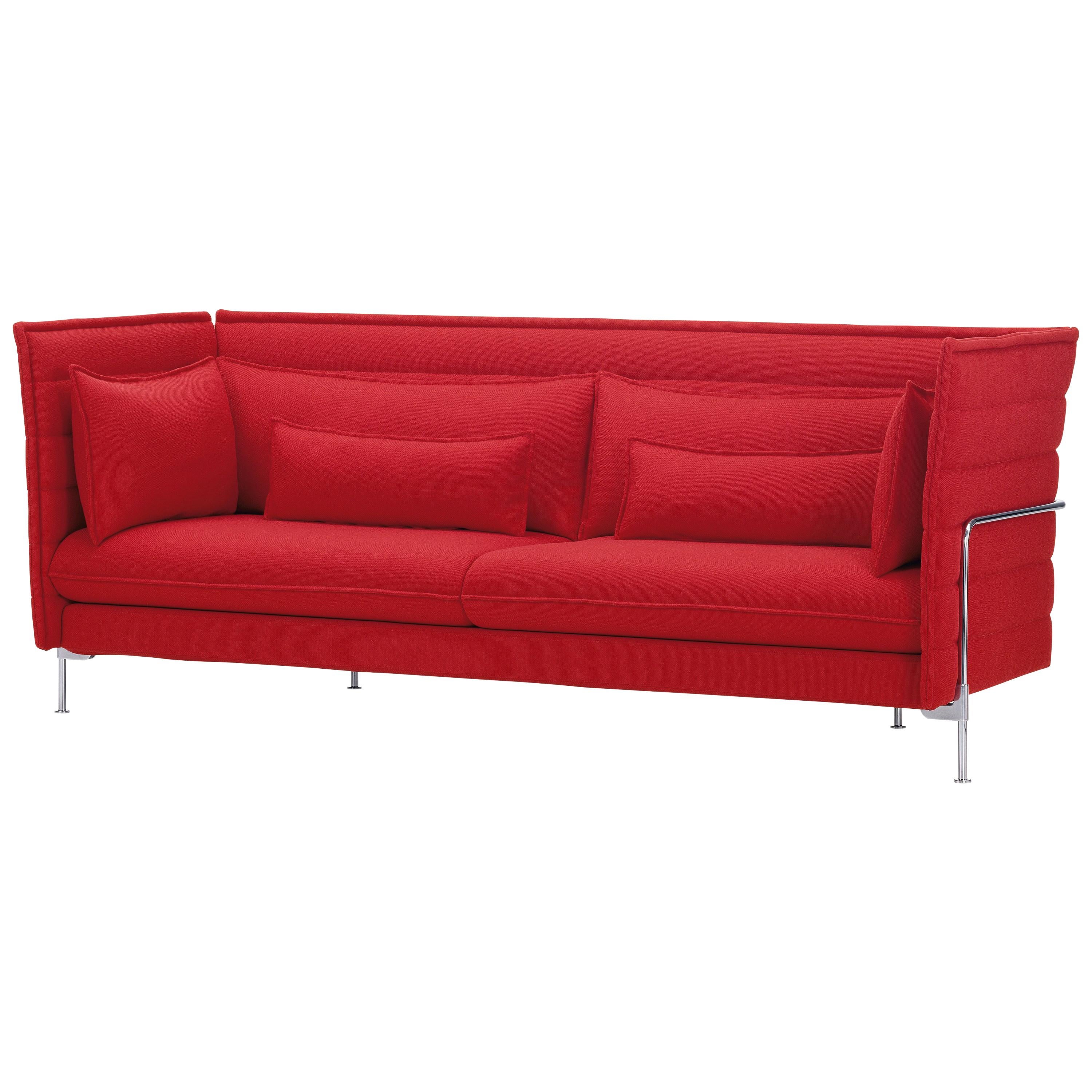 Vitra Alcove 3-Seater Sofa in Red Laser by Ronan & Erwan Bouroullec For Sale
