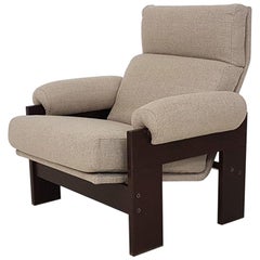Martin Visser for ’t Spectrum Wool and Wenge Lounge Chair sz74, Dutch Modern