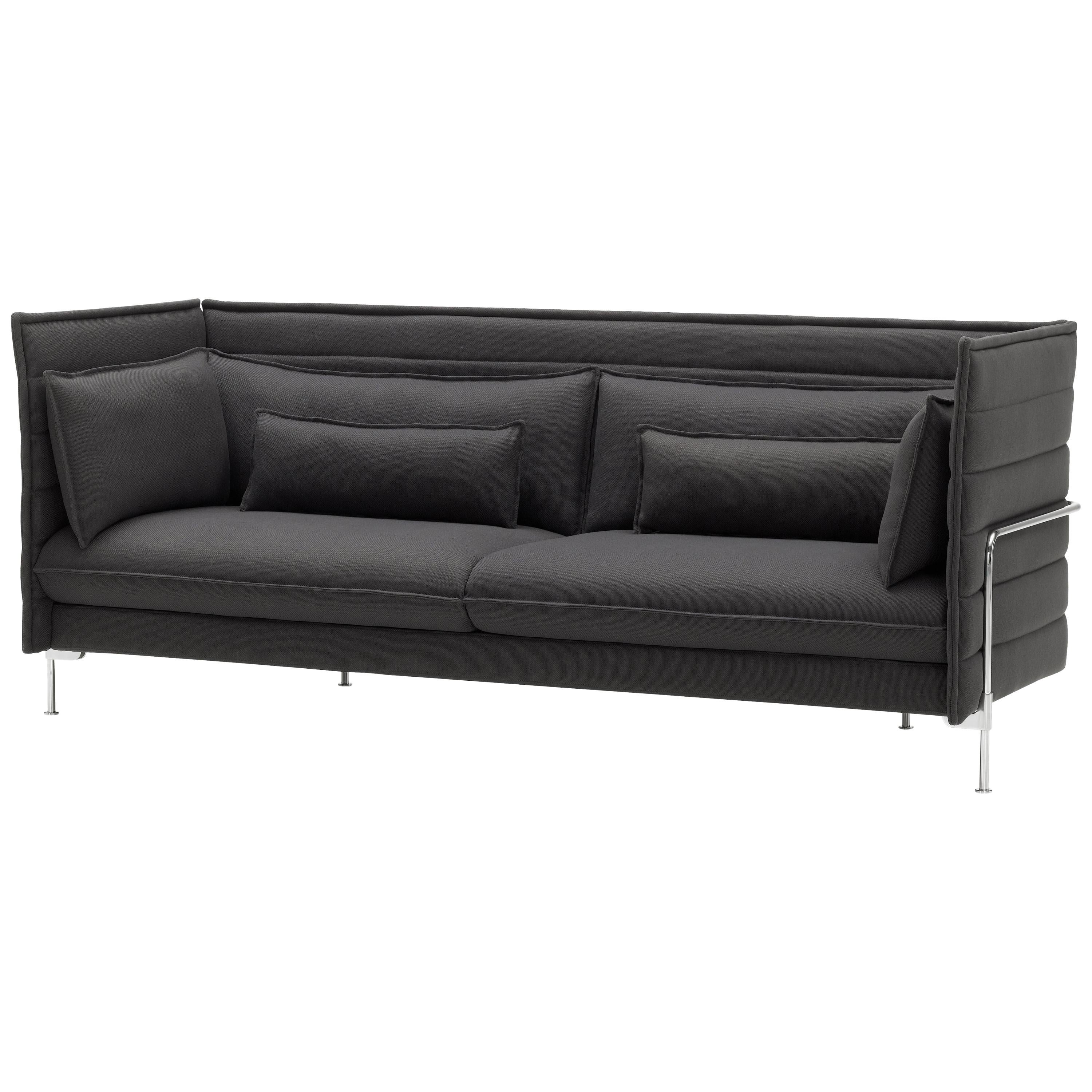 Vitra Alcove 3-Seater Sofa in Dark Gray Laser by Ronan & Erwan Bouroullec For Sale