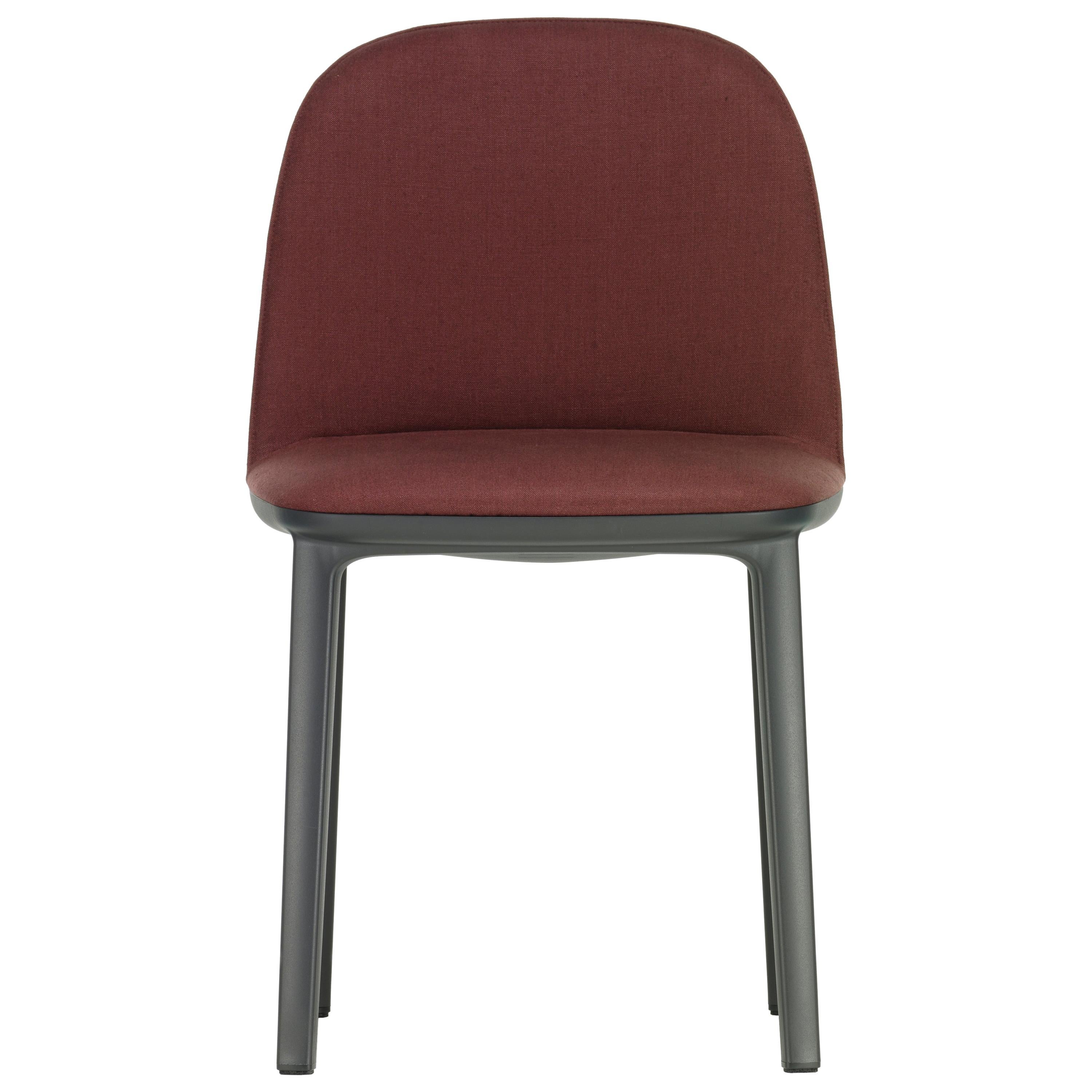 Vitra Softshell Side Chair in Dark Red Twill by Ronan & Erwan Bouroullec For Sale