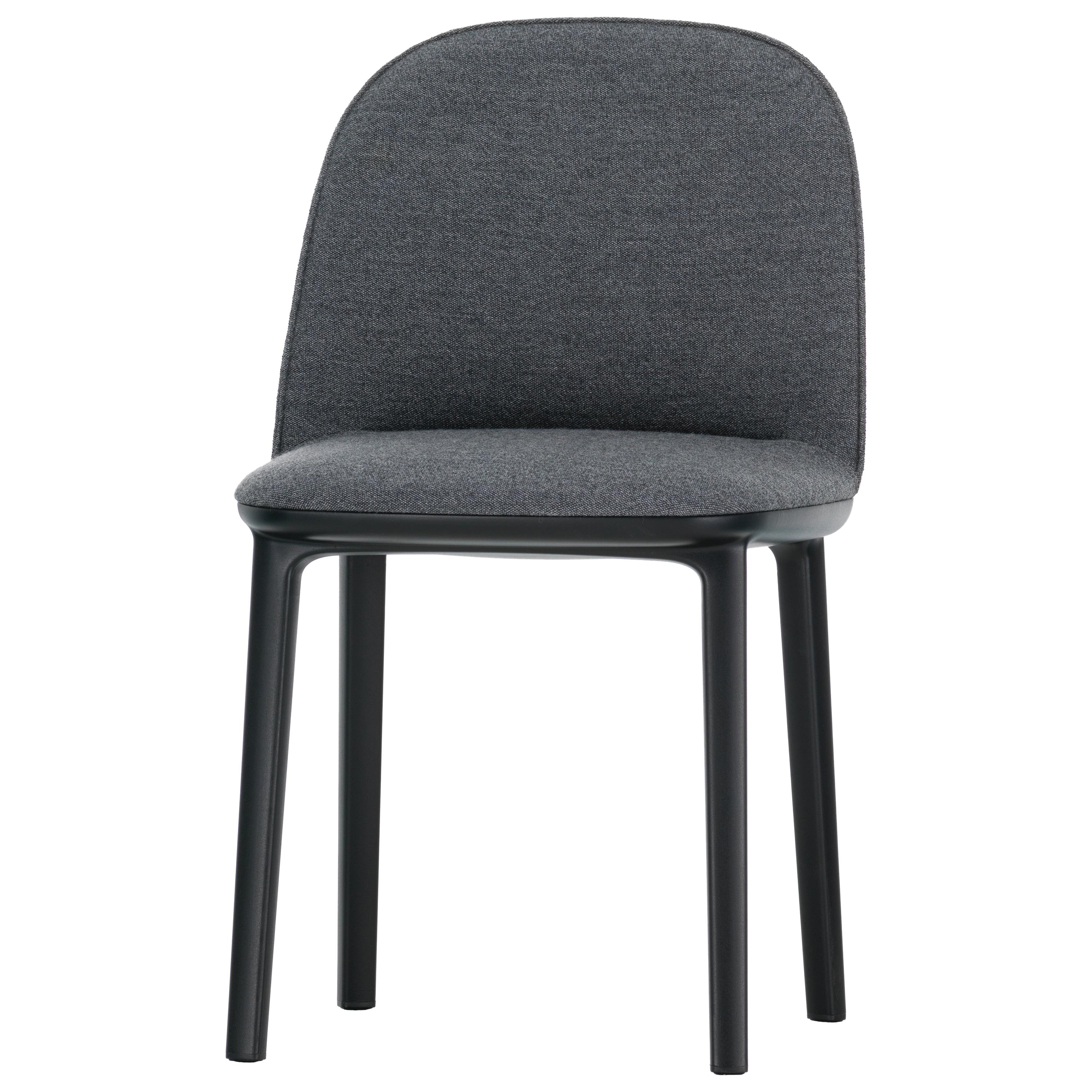 Vitra Softshell Side Chair in Dark Grey Plano by Ronan & Erwan Bouroullec For Sale