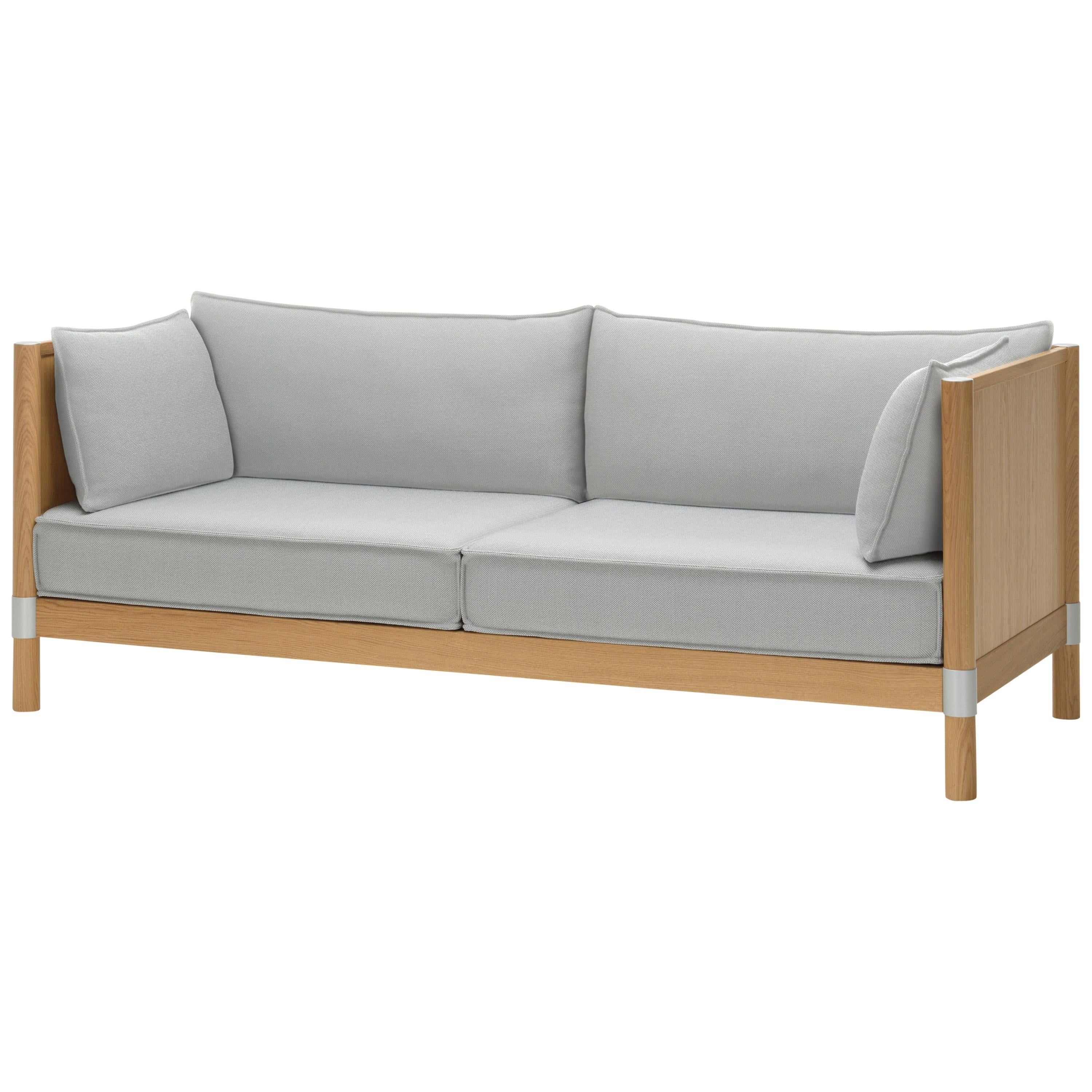 Vitra Cyl Wood Sofa in Cream & Sierra Grey Plano by Ronan & Erwan Bouroullec For Sale