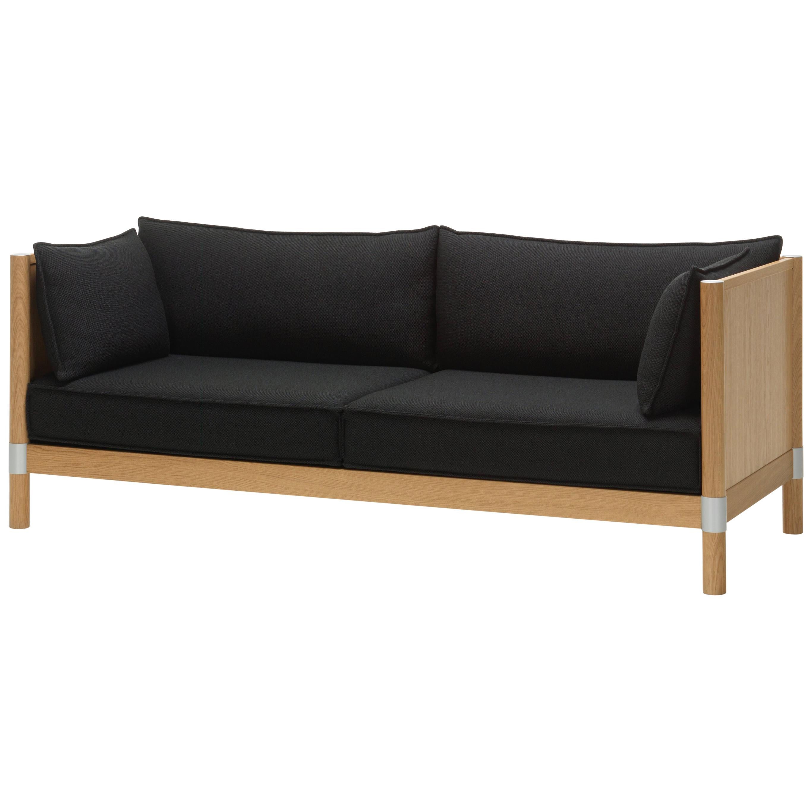 Vitra Cyl Sofa Wood in Black & Anthracite Credo by Ronan & Erwan Bouroullec im Angebot