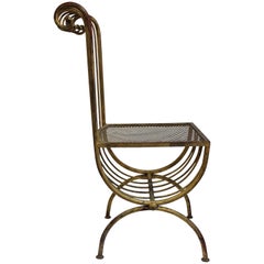 Metal Chair in the Style of Hollywood Regency
