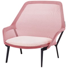 Vitra Slow Chair in Red and Cream by Ronan & Erwan Bouroullec