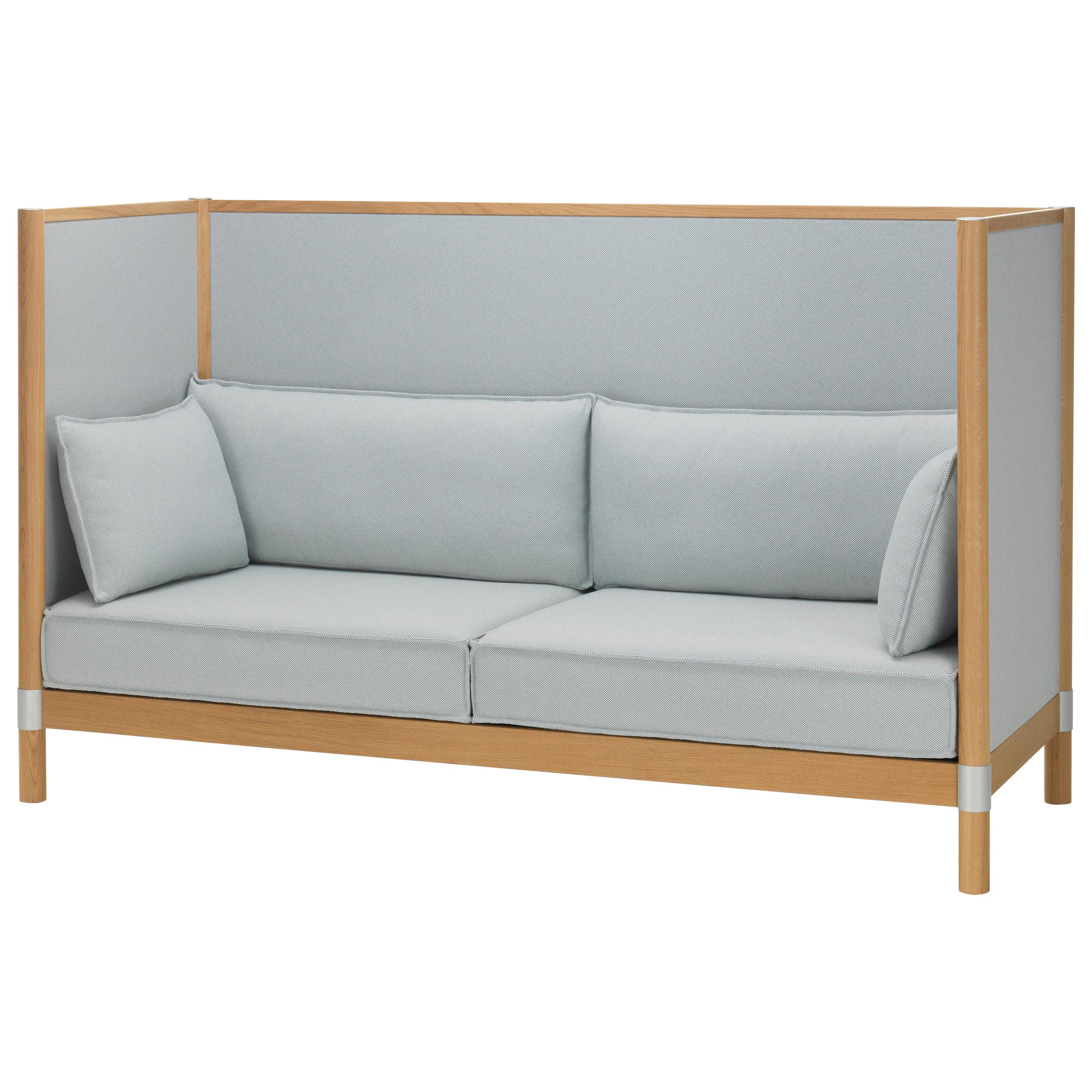 Vitra Cyl Highback Fabric Sofa in Blue & Ivory Laser by Ronan & Erwan Bouroullec For Sale