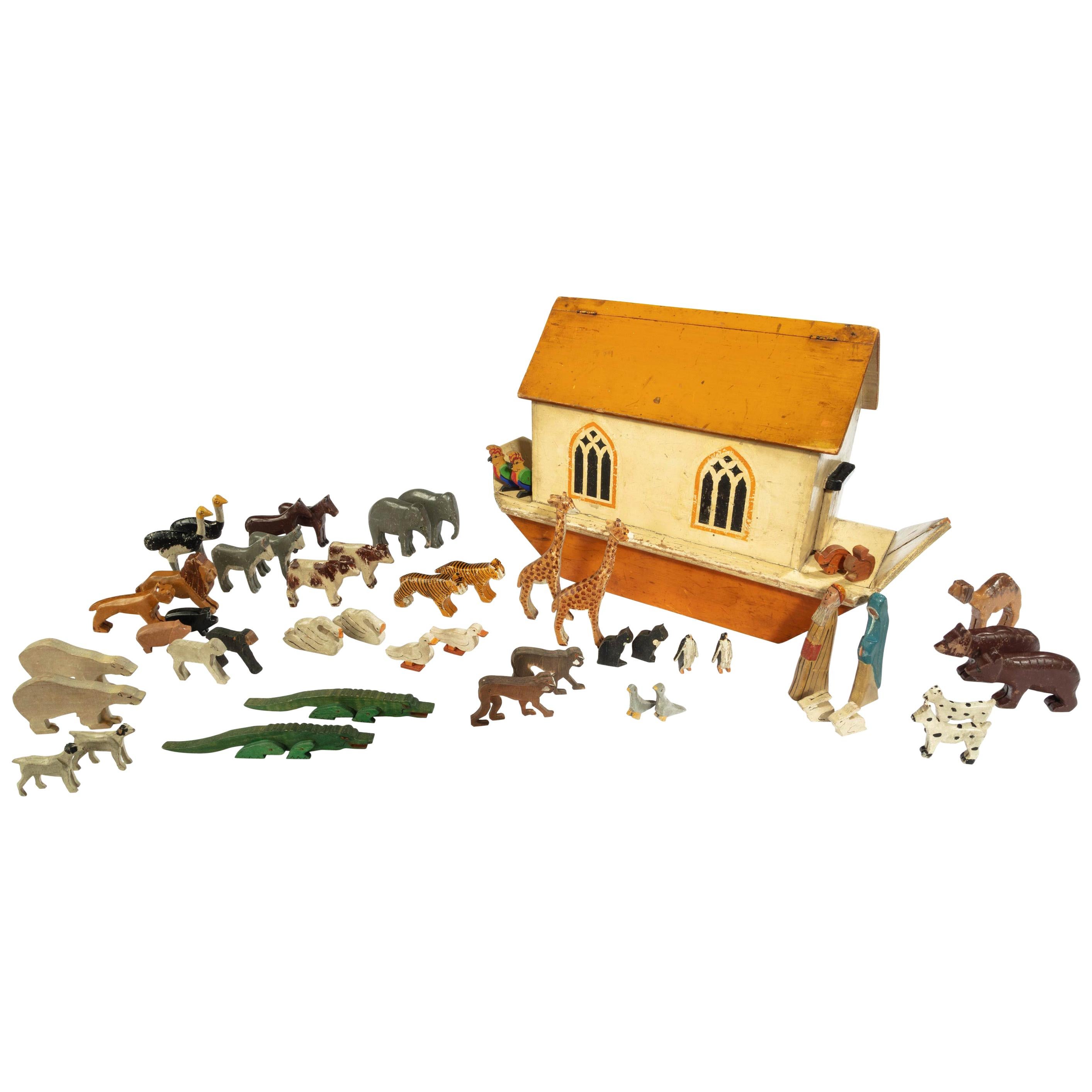 Early 20th Century 'War Relief Toy Works' Noah's Ark