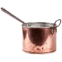 Large Georgian Antique Copper Saucepan