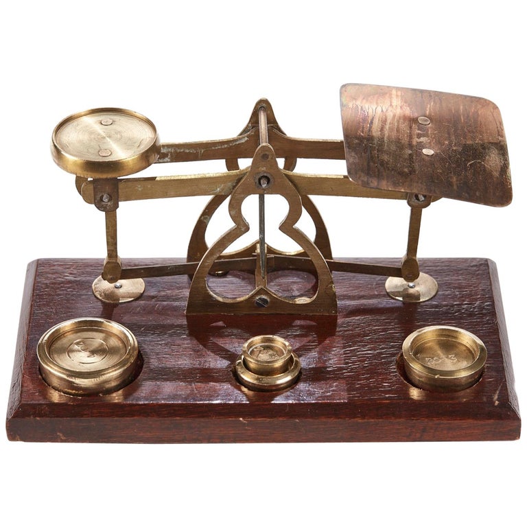 Set of Original Victorian Post Office Scales For Sale at 1stDibs