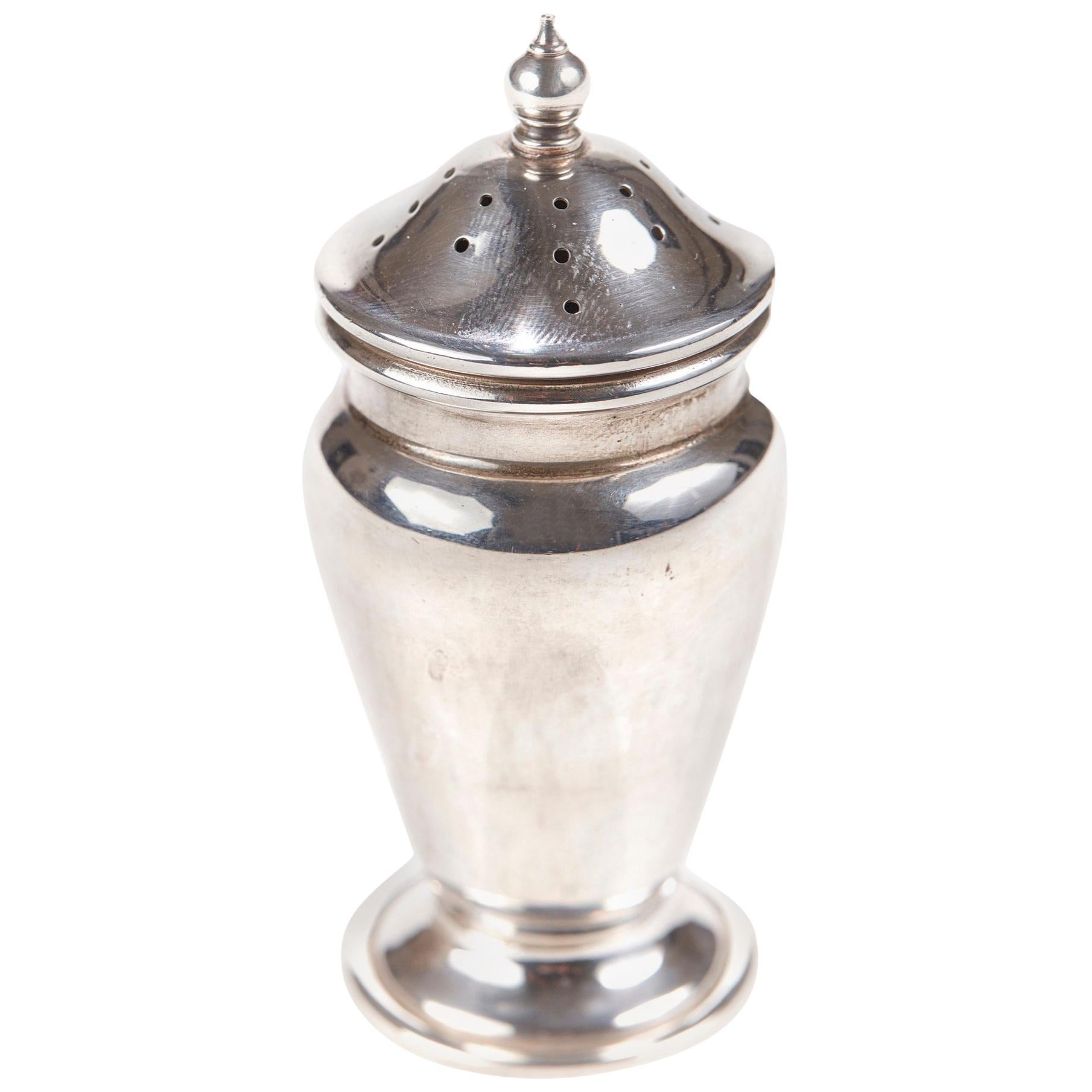 Solid Silver Pepperette, 1920 For Sale