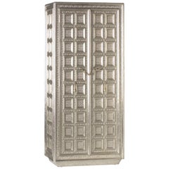 Coffre Armoire in White Bronze Handcrafted in India By Paul Mathieu