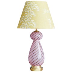 Vintage Pink Murano Table Lamp