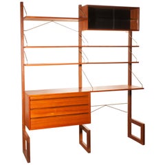 Teak Wall System Unit by Poul Cadovius for Cado, Denmark, 1960s