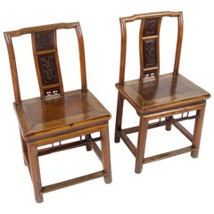 Pair of 19th Century Qing Dynasty Chinese Altar Chairs