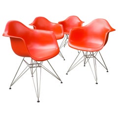 Vintage Eames DAR Chairs in Poppy Red, Vitra 2007