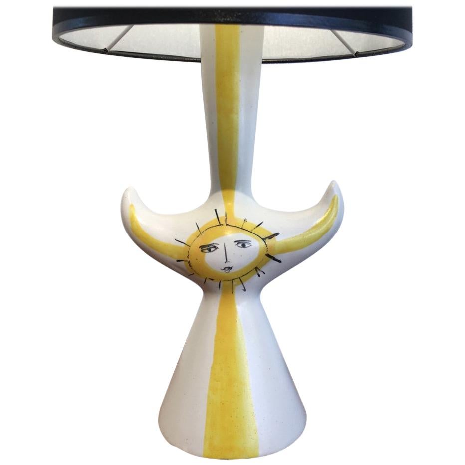 Roger Capron 's Ceramic Table Lamp Vallauris, circa 1960
