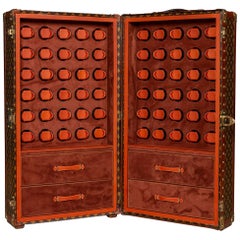 Early 20th Century Louis Vuitton Trunk with Customized Interior for 60 Watches