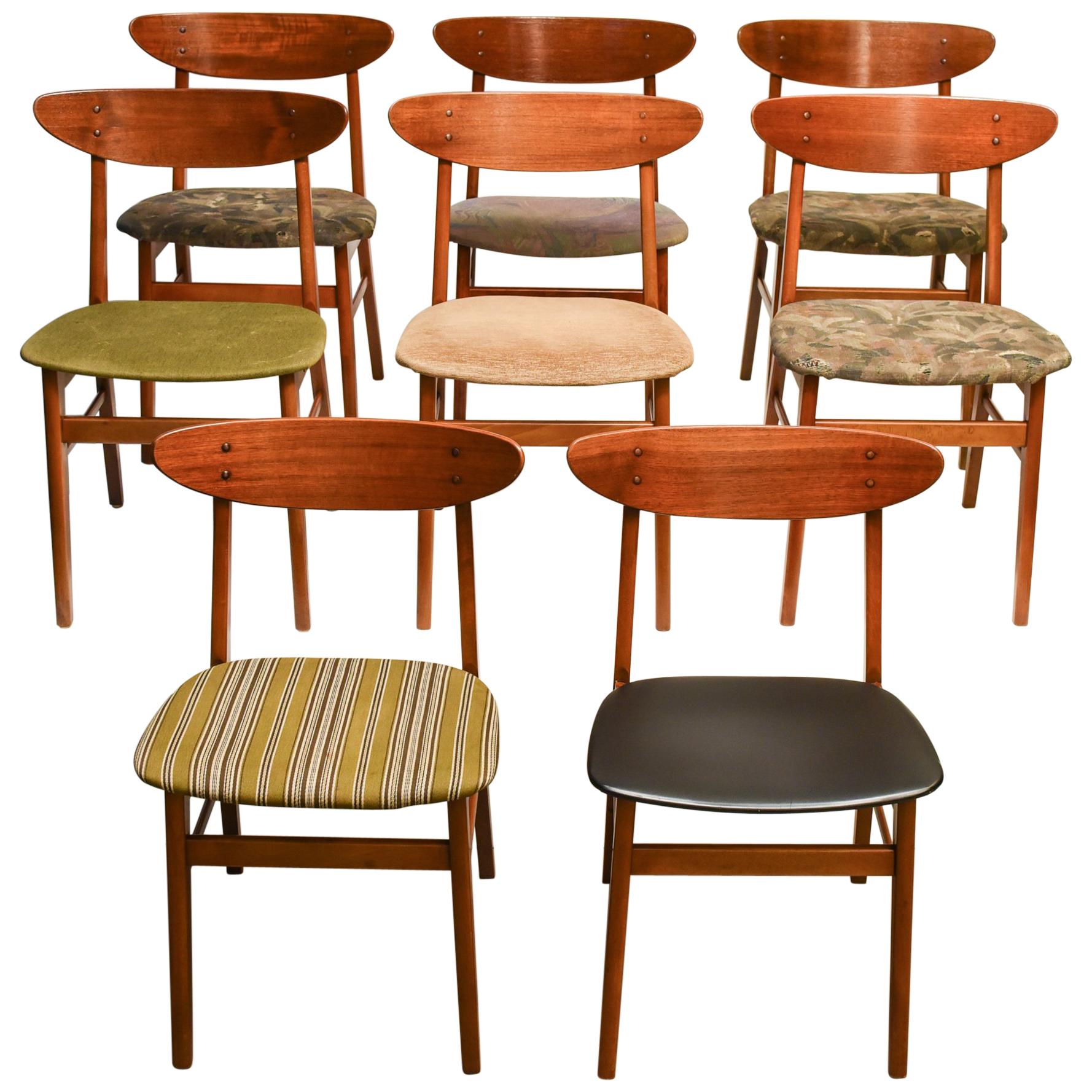 Mid Century Scandinavian Dining teak  Chairs, 1960s