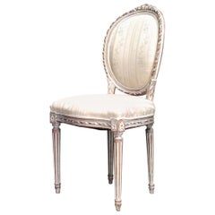 Set of 4 French Louis XVI Bleached Side Chairs