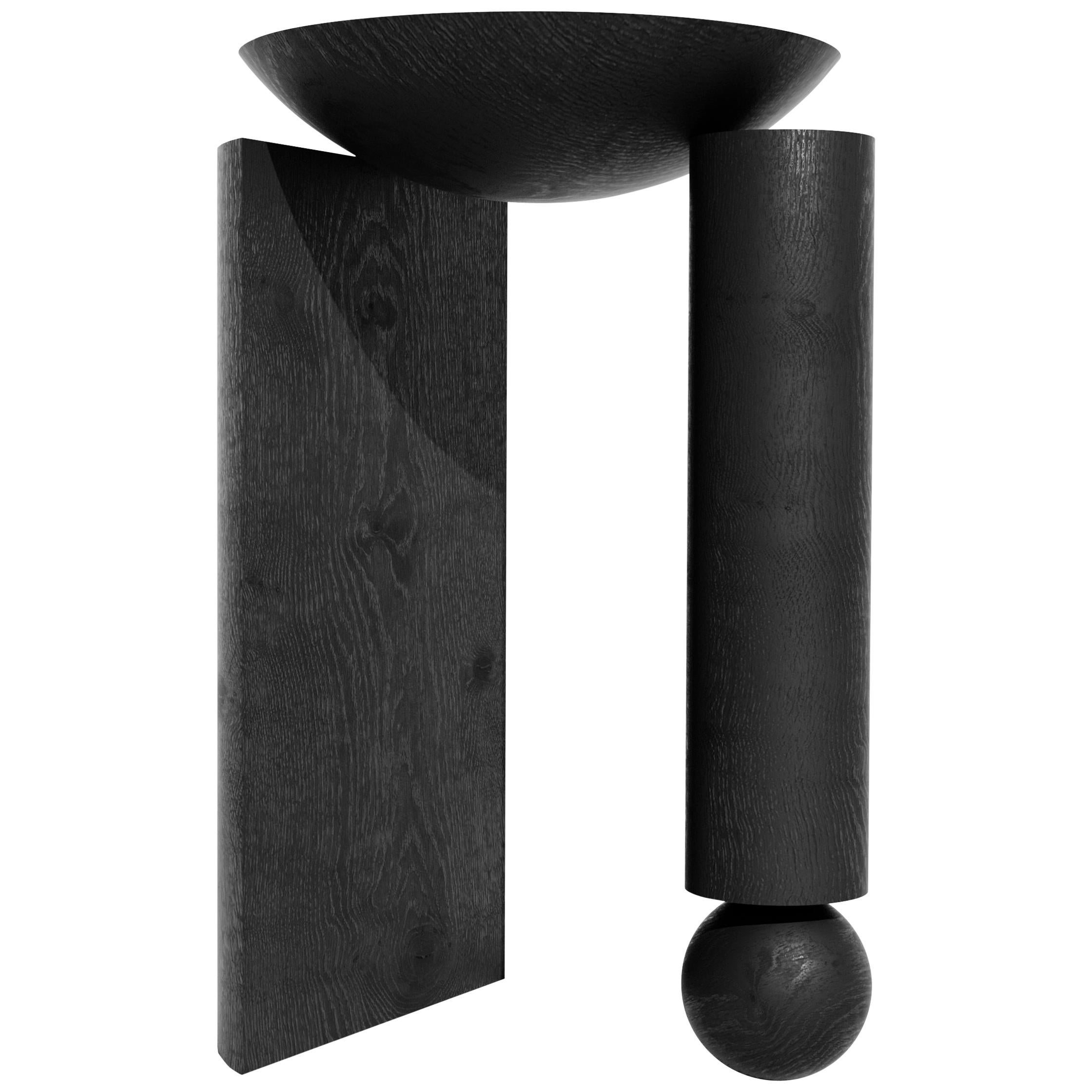 Table d'appoint ou tabouret sculptural Teta en bois dur tropical de Pedro Paulo Venzon en vente