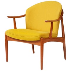 Chaise longue en teck de Johannes Andersen:: circa 1960s