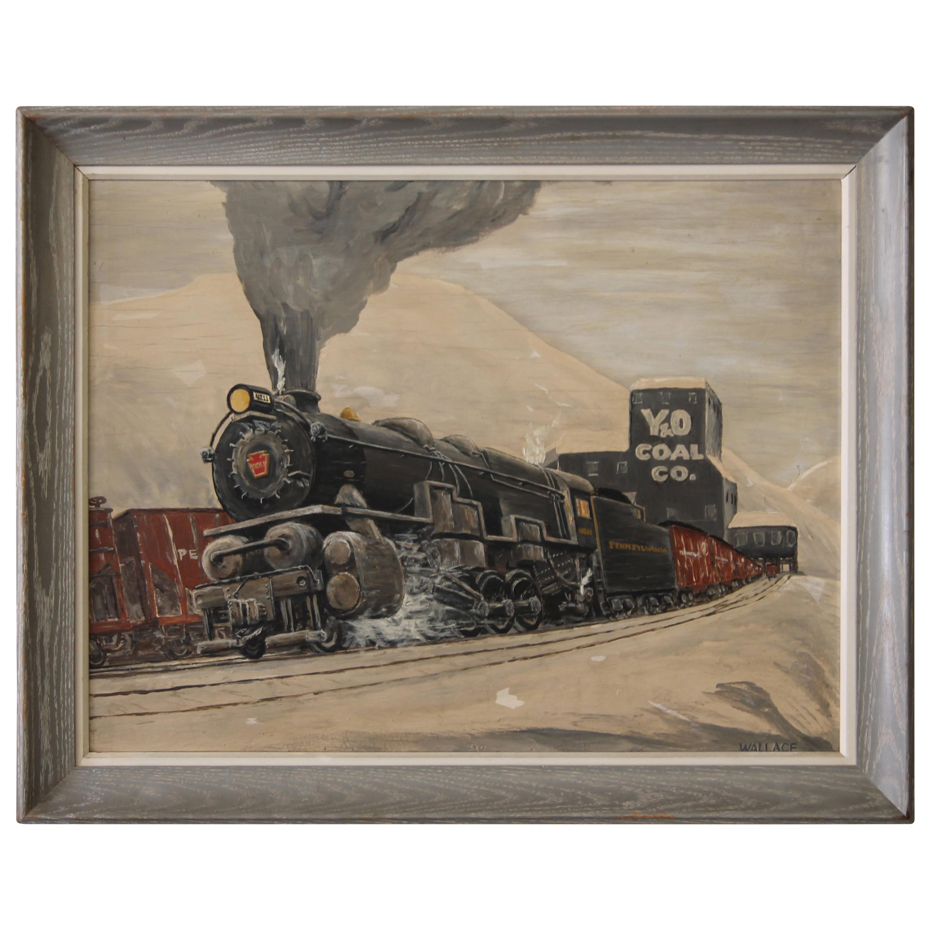Train Painting from the 1940s