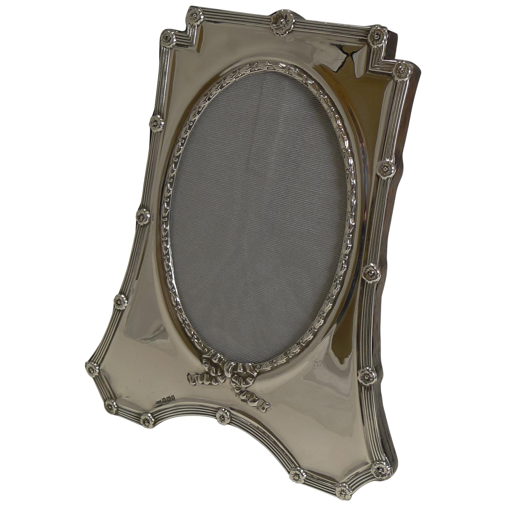 Antique English Sterling Silver Photograph Frame by Mappin and Webb, 1908