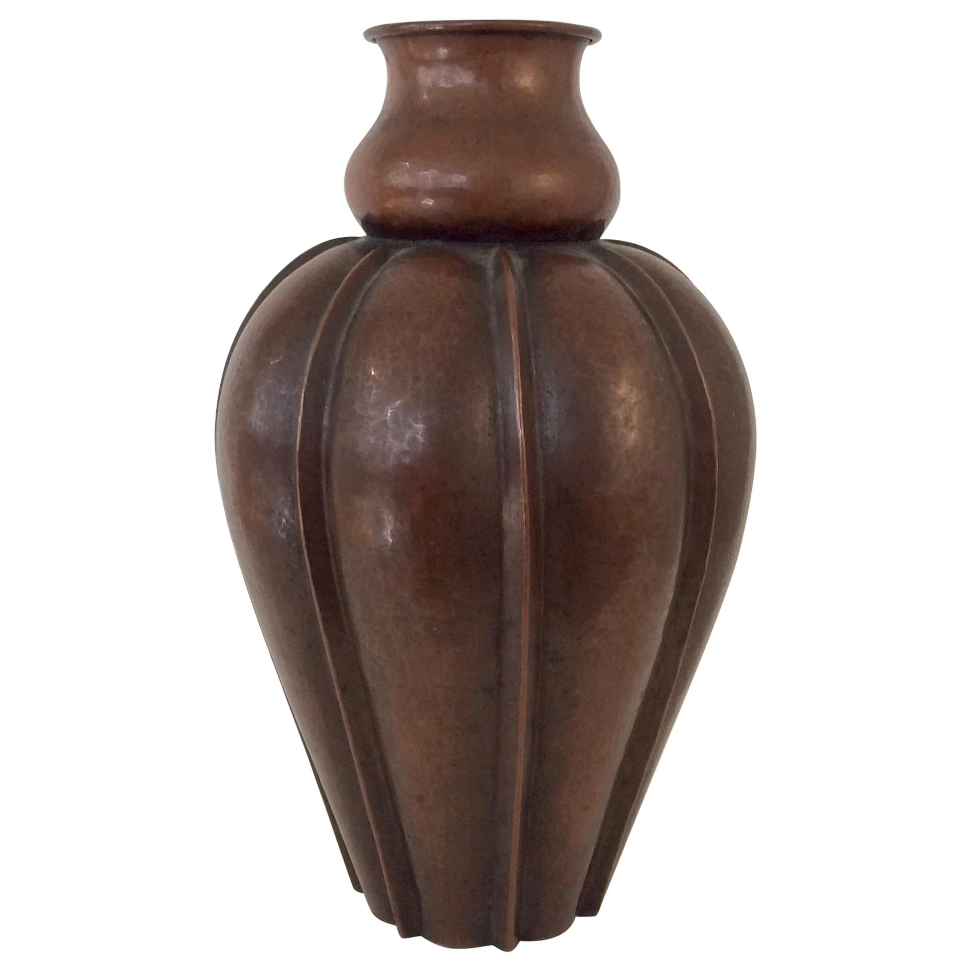 Vittorio Zecchin Patinated Copper Vase, circa 1926, Italy